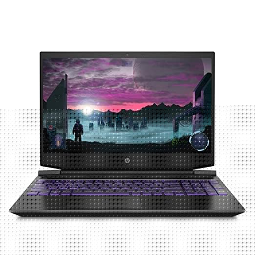 HP Pavilion Gaming 5th Gen AMD Ryzen 5 Processor 15.6 inches(39.6cm) FHD Gaming Laptop (8GB/512GB SSD/144 Hz/Windows 10 Home/MS Office/NVIDIA GTX 1650 4GB/Shadow Black), 15-ec2008AX, 1.98kg