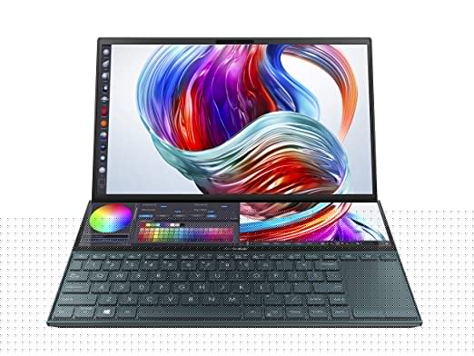 ASUS ZenBook Duo Intel Core i5-10210U 10th Gen 14" (35.56cms) FHD T&L Touch Laptop (8GB RAM/512GB NVMe SSD/Windows 10/MS Office 2019/2GB NVIDIA GeForce MX250 Graphics/1.60 Kg), UX481FL-HJ551TS
