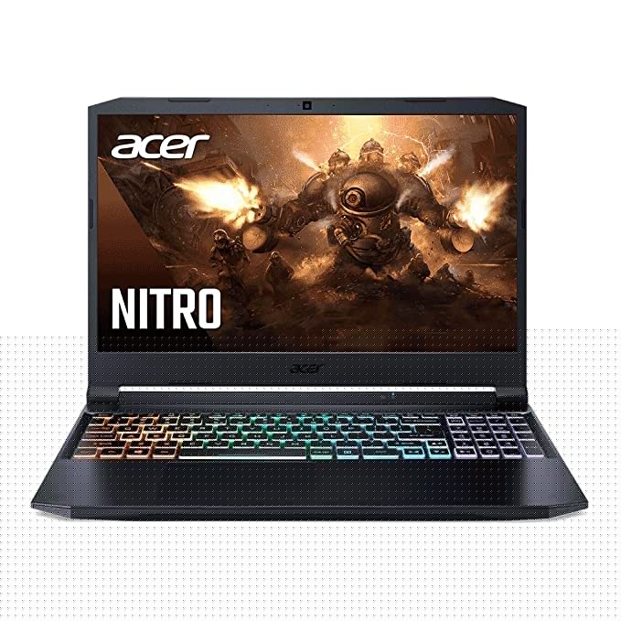 Acer Nitro 5 AMD Ryzen 5 5600H 15.6" (39.62cms) Full HD IPS Gaming Laptop (8 GB/512 GB SSD/Win 11/4 GB Graphics/NVIDIA GeForce GTX 1650/144 Hz, Black), AN515-45