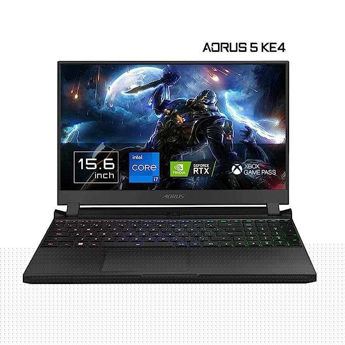 GIGABYTE AORUS 5 KE4, 15.6" inch FHD 240Hz, Intel Core i7-12700H 12th Gen, RTX 3060 6GB Graphics, Gaming Laptop (16GB DDR4 Memory/Windows 11 Home/ Gen4 1TB SSD/ Office 365/ Black)