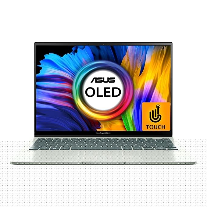 ASUS Zenbook S 13 (2022), 13.3" (33.78 cm) 2.8K OLED 16:10 Touch, AMD Ryzen 5 6600U, Integrated Graphics, Thin and Light Laptop (16GB/512GB SSD/Windows 11/Office 2021/Celadon/1.1 kg) UM5302TA-LX502WS