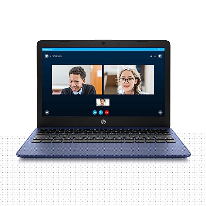 HP Stream 11-inch Laptop, Intel Celeron N4000, 4GB RAM, 32GB eMMC Storage, Windows 10 Home in S Mode (11-ak0010nr, Royal Blue)