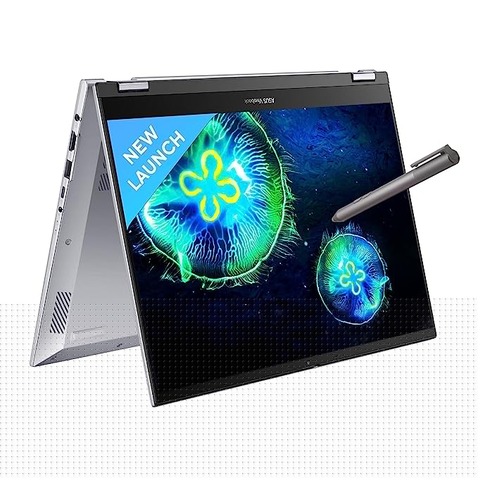 ASUS Vivobook S 14 Flip (2023), AMD Ryzen 5 7530U, 14" (35.56 cm) FHD+ Touch, Thin & Light Laptop (8GB/512GB SSD/Windows 11/Office 2021/Alexa Built-in/Backlit KB/Silver/1.50 kg), TN3402YAB-LZ522WS