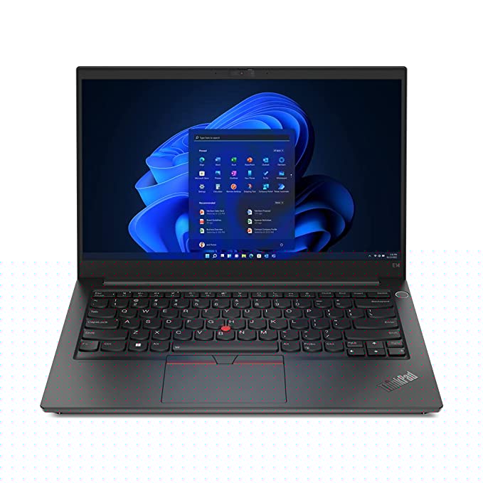 Lenovo ThinkPad E14 Intel Core i5 12th Gen 14" FHD Thin and Light Laptop (8GB RAM/512GB SSD/Windows 11 Professional/Backlit Keyboard/FPR/Black/1.59 kg), 21E3S00L00