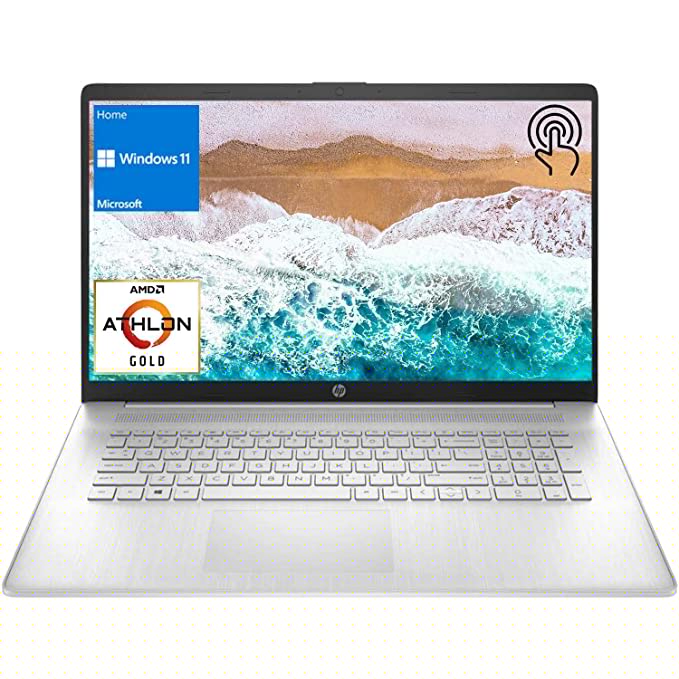 2022 Newest HP Notebook Laptop, 17.3" HD+ Touchscreen, AMD Athlon Gold 3150U Processor, 32GB DDR4 RAM, 1TB PCIe NVMe SSD, HDMI, Wi-Fi, Bluetooth, Windows 11 Home, Silver