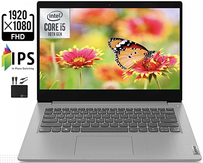 2022 Flagship Lenovo IdeaPad 14" FHD IPS Laptop, Intel Quad Core i5-10210U (Upto 4.2 GHz, Beat i7-8665U), 20GB RAM, 1TB PCIe SSD, UHD Graphics, Bluetooth, HDMI, Webcam, Windows 11+MarxsolAccessory