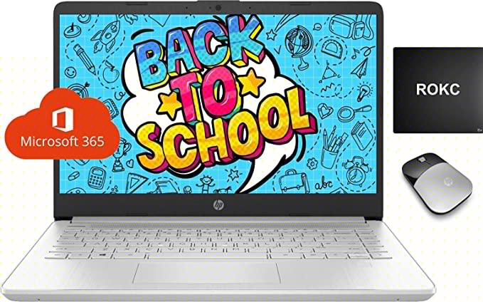 2021 HP 14 Thin Laptop, Intel 4-Core N5030 16GB RAM 1TB SSD Webcam 1-Year Office 365 Wi-Fi, FHD Display, Windows 10 S Free Upgrade to Windows 11, Microphone, Zoom Kids Student Remote Ready, ROKC Kit