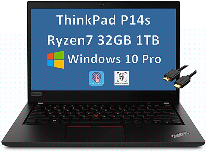 Lenovo ThinkPad P14s 14" FHD Touchscreen (AMD 8-core Ryzen 7 Pro 4750U (Beat i7-10750H), 32GB RAM, 1TB SSD) Mobile Workstation Business Laptop, Backlit, Fingerprint, WiFi 6, Win 10 Pro / 11 Pro