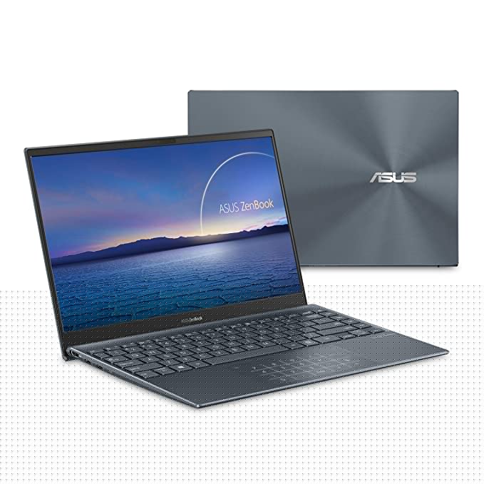 ASUS ZenBook 13 Ultra-Slim Laptop, 13.3? FHD NanoEdge Bezel Display, Intel Core i7-1065G7, 8GB LPDDR4X RAM, 512GB PCIe SSD, NumberPad, Thunderbolt, Wi-Fi 6, Windows 10 Home, Pine Grey, UX325JA-DB71