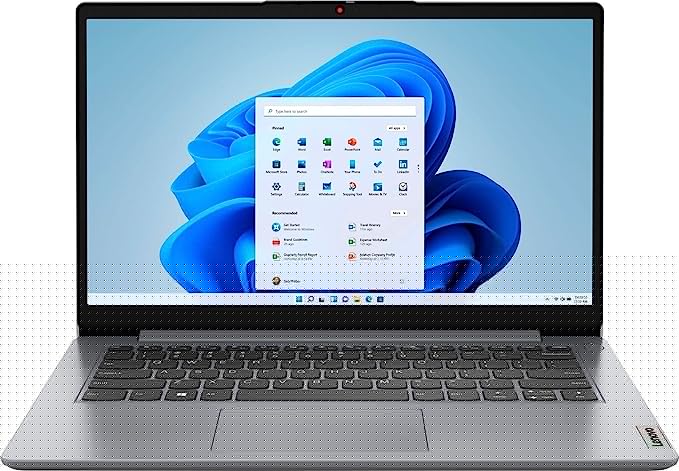 Lenovo 2022 Newest Ideapad 1i Laptop, 14.0 Inch HD Display, Intel Dual core Processor, 4GB RAM, 64GB eMMC, 256GB Card, Intel UHD Graphics, WiFi 6, Windows 11 Home in S Mode, Bundle with JAWFOAL