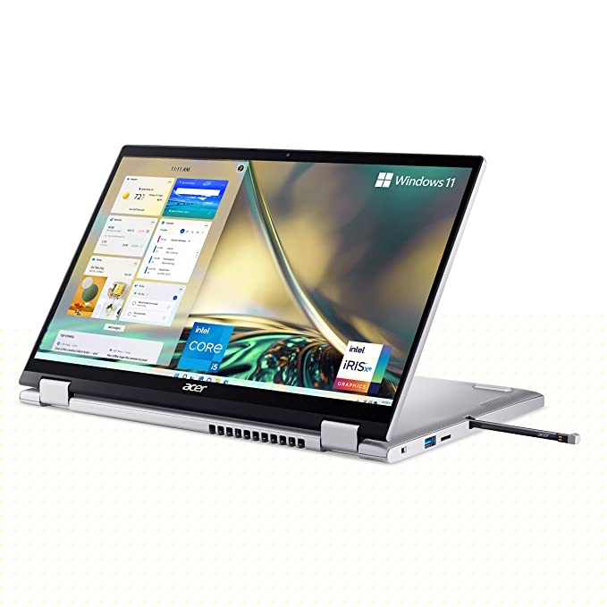 Acer Spin 3 (2 in 1) Laptop with Active Stylus Pen (12th Gen Intel Core i5/16GB RAM/512 GB SSD/Windows 11 Home/ MS Office/Fingerprint Reader) SP314-55N, 35.6 cm (14 inches) Multi-Touch Display, 1.5 KG