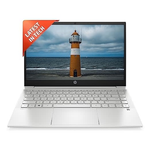 HP Pavilion 14 12th Gen Intel Core i5 8GB RAM/512GB SSD 14 inch(35.6cm) IPS Micro-Edge FHD Laptop/Intel Iris Xe Graphics/B&O/Win 11/Alexa Built-in/Backlit KB/MSO 2021/Natural Silver, 14-dv2053TU