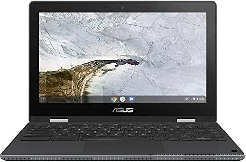 ASUS Chromebook Flip Intel Celeron Dual Core - (11.6 inches, 4 GB/64 GB EMMC Storage/Chrome OS) C214MA-BU0452 2 in 1 Laptop (Dark Grey, 1.20 Kg)