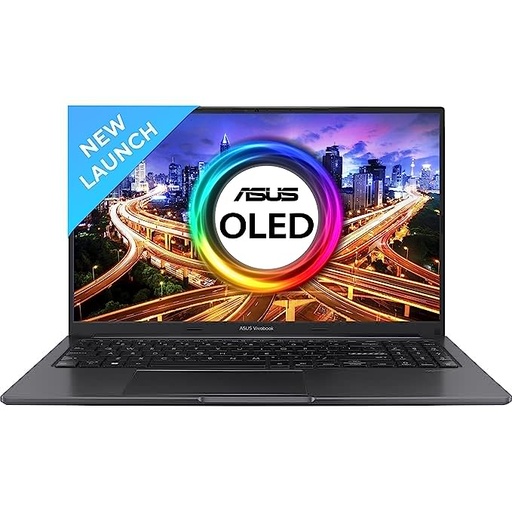 ASUS Vivobook 15 OLED (2023), AMD Ryzen 7 7730U, 15.6" (39.62 cm) FHD OLED, Thin & Light Laptop (16GB/512GB SSD/Windows 11/Office 2021/Alexa/Backlit KB/FP Sensor/Indie Black/1.70 kg), M1505YA-LK741WS