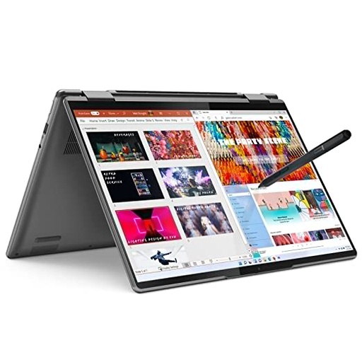 Lenovo Yoga 7 Intel Evo i7 1260P 14"(35.56cm) QHD OLED 2-in-1 400Nits Laptop(16GB/512GB SSD/Win 11/Office 2021/Backlit KB/Digital Pen/3Yr Warranty/Alexa/3 month Game Pass/Storm Grey/1.42Kg) 82QE0060IN