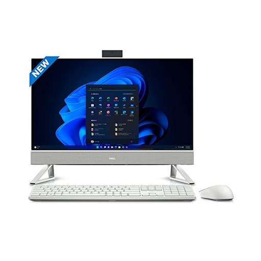 Dell Inspiron 5410 All in One, Intel i3-1215U, 8GB RAM, 256GB SSD, Win 11 + MSO'21, 23.8" (60.45Cms) FHD AG, Pro Wireless KB + Mouse, 3 yr Warranty, White (SLV-3YR-D262189WIN8, 5.39Kgs)