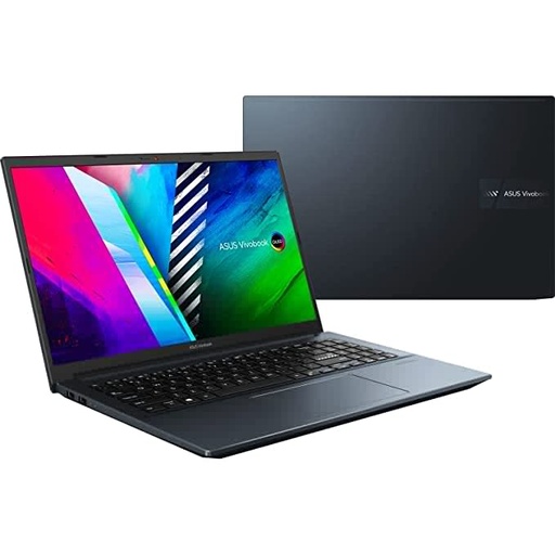 ASUS Vivobook Pro 15 OLED (2022), AMD Ryzen 5 5600H, 15.6" (39.62 cms) FHD OLED, Thin & Laptop (16GB/512GB SSD/4GB RTX 3050/Windows 11/Office 2021/Backlit KB/FP Sensor/Blue/1.65 kg), M3500QC-L1461WS