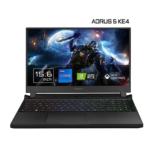GIGABYTE AORUS 5 KE4, 15.6" inch FHD 240Hz, Intel Core i7-12700H 12th Gen, RTX 3060 6GB Graphics, Gaming Laptop (16GB DDR4 Memory/Windows 11 Home/ Gen4 1TB SSD/ Office 365/ Black)