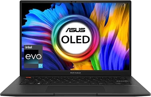 ASUS Vivobook S14 OLED (2022) Intel EVO Core i7 12th Gen - (16 GB/512 GB SSD/Windows 11 Home) S3402ZA-KM702WS Thin and Light Laptop (14 inch, Indie Black, 1.50 kg, with MS Office)