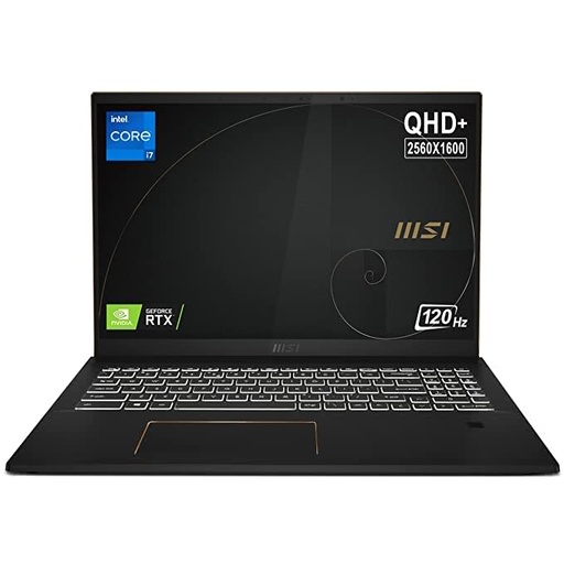 MSI Summit E16 Flip, Intel i7-1195G7, 16" QHD+ IPS-Level 120Hz Panel Laptop (16GB/1TB NVMe SSD/Windows 10 Home/Nvidia RTX3050 4GB Graphics/Ink Black/2Kg), A11UCT-085IN