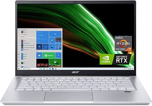 Acer 2023 Newest Swift X Creator Laptop, 14" FHD 100% sRGB Display, AMD Ryzen 7 5800U, NVIDIA GeForce RTX 3050 Ti, 16GB RAM, 1TB SSD, Backlit Keyboard, Windows 10 Home, Gold