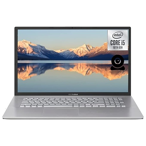 Asus Vivobook Laptop, 17.3'' HD+ (1600x900) Non-Touch Display, Intel Core i5 Quad-Core Processor, 20GB DDR4 RAM, 1TB PCIe NVMe M.2 SSD, Webcam, HDMI, USB Type-C, Wi-Fi 5, Windows 11 Home, Silver