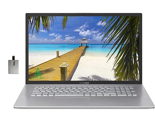 ASUS 2022 Vivobook 17.3" HD+ Laptop, Intel 10th Generation Core i5, 36GB RAM, 2TB HDD, 2TB PCIe SSD, Intel HD Graphics 5000, Chiclet Keyboard, HD Webcam, HDMI, Windows 11, Silver, 32GB USB Card