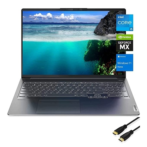 Lenovo Ideapad 5i Pro 16 inch Laptop, 2.5K QHD(2560 x 1440) IPS Display, 11th Gen Intel Core i5-11300H(Beats i7-10710U),8GB RAM, 1024GB SSD, NVIDIA GeForce MX450, Backlit KB, IR Camera, Windows 11 H