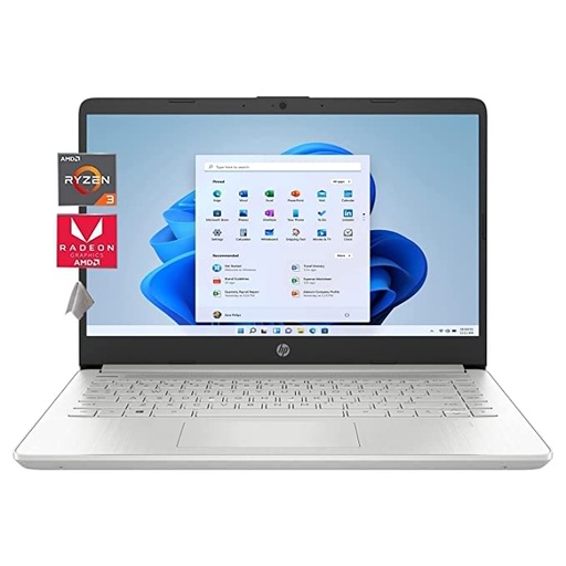HP 14 inch FHD Display Laptop, AMD Ryzen 3 3250U (Beat i5 7200U), 12GB RAM, 256GB SSD, AMD Radeon Graphics, WiFi 6, Bluetooth, Windows 11, JAWFOAL