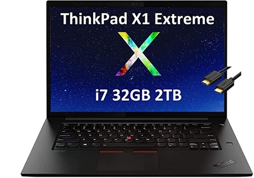 Lenovo ThinkPad X1 Extreme Gen 3 15.6" FHD (Intel 6-Core i7-10750H, 32GB RAM, 2TB PCIe SSD, GTX 1650 Ti) Mobile Workstation Laptop, 2 x Thunderbolt 3, Backlit, Fingerprint, IST HDMI, Win 10 Pro