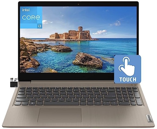 Lenovo 2022 Newest IdeaPad 3 15.6" HD Touchscreen Laptop Computer, Intel Dual Core i3-1115G4 (Upto 4.1GHz,Beats i5-1030G7), 8GB RAM, 512GB SSD, UHD Graphics,Webcam, 7+ Hours, Win 11 +MarxsolCable