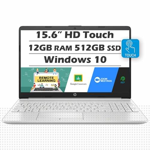HP 15.6? HD Touchscreen Laptop (Latest Model), Intel Quad-Core i5-1135G7 (Beat i7-1065G7), 12GB DDR4 RAM, 512GB PCIe SSD, Intel Iris X Graphics, Backlit KB, Webcam, HDMI, Type-C, Windows 10 + NLY MP