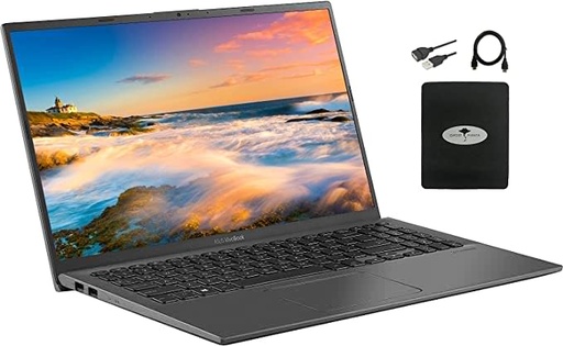 ASUS Newest Vivobook 15.6" FHD Laptop, Intel 10th Gen Quad-Core i7-1065G7 up to 3.9GHz, 8GB DDR4 RAM, 256GB PCIe SSD + 1TB HDD, WiFi, Bluetooth, Webcam, Grey, Windows 10 S, w/GM Accessories