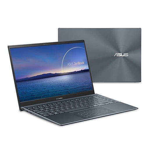 ASUS ZenBook 14 Ultra-Slim Laptop 14? Full HD NanoEdge Bezel Display, AMD Ryzen 5 5500U CPU, Radeon R5 Graphics, 8GB RAM, 512GB PCIe SSD, NumberPad, Windows 10 Home, Pine Grey, UM425UA-ES51