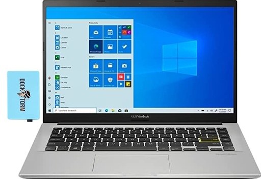 ASUS Vivobook 14 Thin & Light Business Laptop (Intel i3-1005G1 2-Core, 4GB RAM, 128GB SSD, Intel HD 610, 14.0" Full HD (1920x1080), WiFi, Bluetooth, Webcam, 1xUSB 3.1, 1xHDMI, Win 10 Home) w/Hub