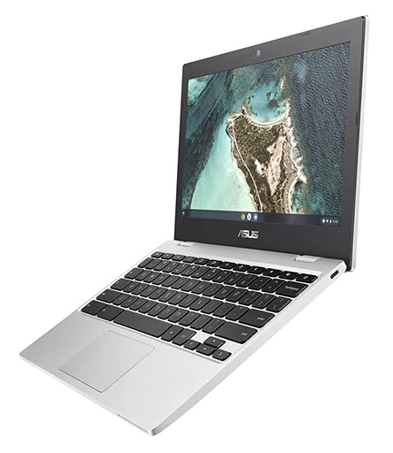 ASUS Chromebook CX1, 11.6" HD NanoEdge Display, Intel Celeron N3350 Processor, 32GB eMMC,  4GB RAM, Spill-Resistant Keyboard, Chrome OS, Transparent Silver, CX1100CNA-AS42