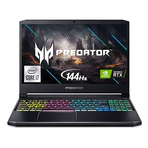 Acer Predator Helios 300 Gaming, Intel i7-10750H, NVIDIA GeForce RTX 3060 Laptop GPU, 15.6" Full HD 144Hz 3ms IPS Display, 16GB DDR4, 512GB NVMe SSD, WiFi 6, RGB Keyboard, PH315-53-71HN