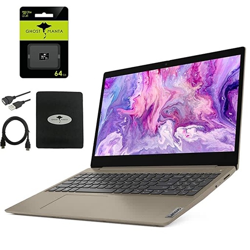 Newest Lenovo IdeaPad 3 15.6" HD Premium Laptop, Intel Core i3-1005G1(Beat i5-8265U), 8GB RAM 256GB SSD, Bluetooth Webcam WiFi HDMI Windows 10 w/64GB SD Card (Almond)