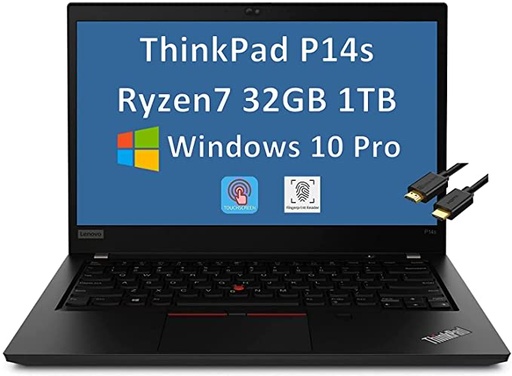 Lenovo ThinkPad P14s 14" FHD Touchscreen (AMD 8-core Ryzen 7 Pro 4750U (Beat i7-10750H), 32GB RAM, 1TB SSD) Mobile Workstation Business Laptop, Backlit, Fingerprint, WiFi 6, Win 10 Pro / 11 Pro