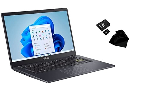 Flagship ASUS VivoBook E12, 11.6" HD (1366 x 768), Intel Celeron N3060, 4 GB LPDDR4, 64GB eMMC, Intel HD Graphics 500, Windows 10 Home in S Mode, L203NADS04, with KWALICABLE Accessory Bundle