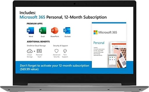 2020 Lenovo Ideapad 14" HD Laptop Computer for Student and Business, AMD A6-9220e (Up to 2.4GHz), HDMI, WiFi, Windows 10 w/Office365 Personal+ CUE Accessories (4GB RAM/ 64GB eMMC + Office365)